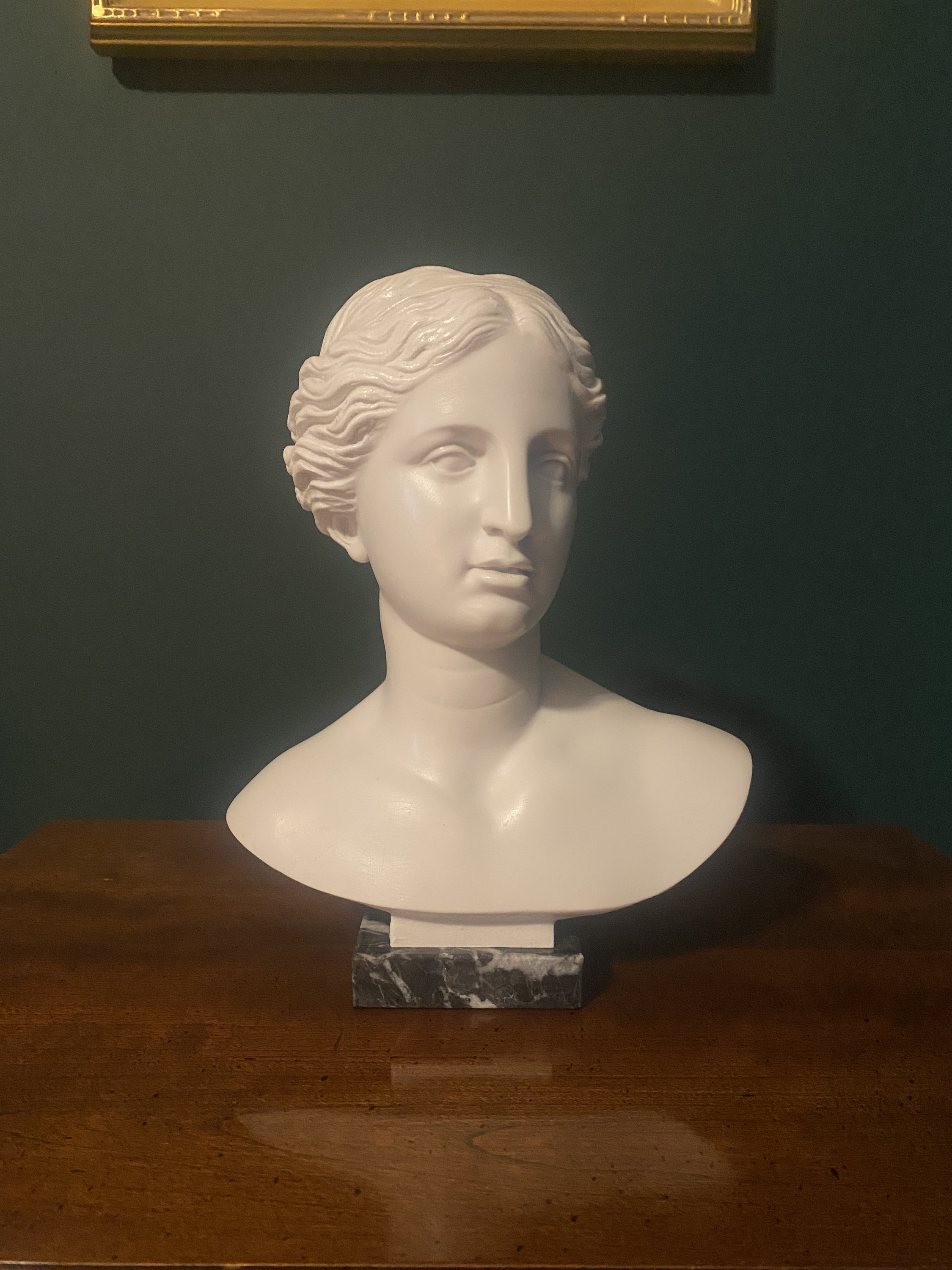 Marble Bust of Aphrodite by A. Santini Vintage Roman/greek Marble