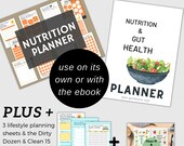 Nutrition for Gut Health 10 Page Planner + 3 Lifestyle Templates & the Dirty Dozen and Clean 15 Lists 2023