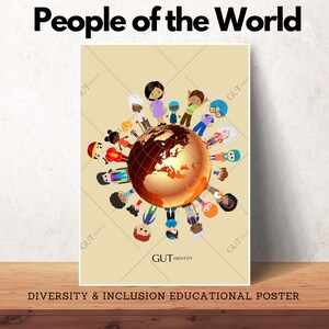 People of the World- Digital Download PDF PNG JPG - Diversity - Inclusion - Community -  Equality - Inclusive Culture -Commercial Use