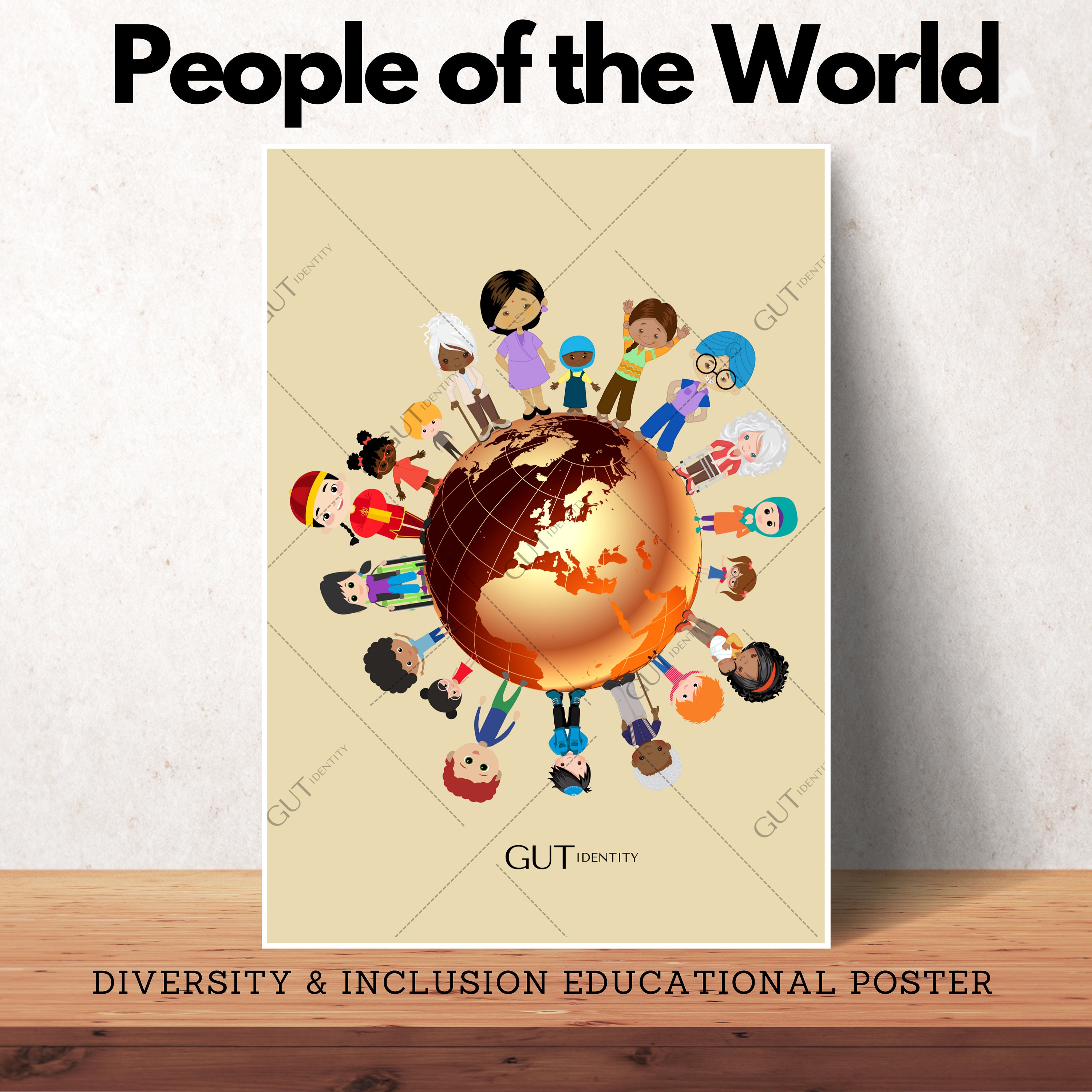 People of the World- Digital Download PDF PNG JPG - Diversity - Inclusion - Community -  Equality - Inclusive Culture -Commercial Use