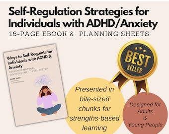 Self-Regulation Strategies for Adults and Teens with ADHD/Anxiety, ADHD eBook resource, ADHD Guide for Adults & Teens, Single Use License