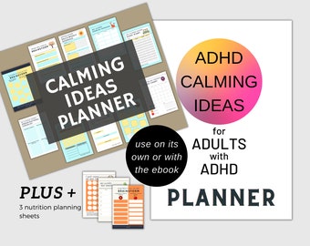 ADHD Calming Ideas Planner Templates -13 Pages - Educational Resources -Printable -ADHD Planning -Adhd Resources, Adult ADHD, Adhd Teen