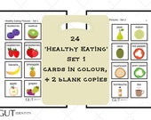 Healthy Eating Pictures  Set 1 Digital Download PDF- Colour and Blank- Visual Prompts, Aids, Support - Communication - Educational Resource