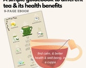 Tea and its Health Benefits 9-Page eBook-Digital Download - Natural Ways to Reduce Anxiety & Stress