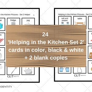 Kitchen Helper Samples Kitchen Helper Set 2 Pictures Digital Download PDF Colour B | Etsy