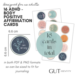 Cartes d'affirmation positive du TDAH pour les adultes et les adolescents atteints de TDAH - 16 cartes imprimables - Ressources TDAH pour adultes, adolescents, TDAH