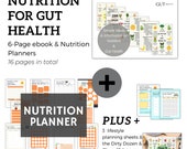 Nutrition for Gut Health 10-Page Planner and 6-page eBook + 3 Lifestyle Templates & the Dirty Dozen and Clean 15 Lists 2023 - Bulk Buy
