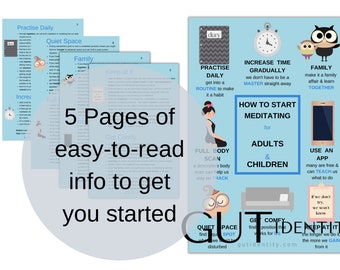 5-Page eBook-How to Start Meditating for Adults & Children -Digital Download PDF-Meditation-Self-Care -Self-Help- Life-Skills-Meditating