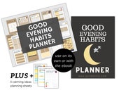 14-Page Planner- Good Evening Habits -Journal Prompts -Templates- Life skills- Planning Sheets -Educational Resources -Self-Care- Printable