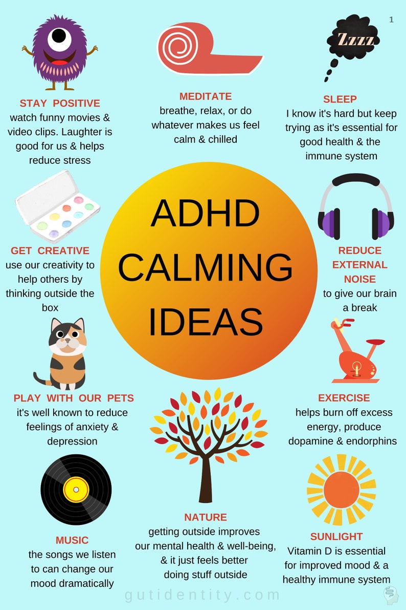 4 Page InfoEBook ADHD Calming Ideas 99c Digital Download Etsy