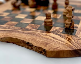 jeu d'échecs, jeu d'échecs en bois, échiquier, cadeau d'anniversaire, cadeau pour lui, cadeau pour elle, cadeau de mariage