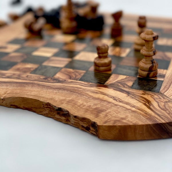 jeu d'échecs, jeu d'échecs en bois, échiquier, cadeau d'anniversaire, cadeau pour lui, cadeau pour elle, cadeau de mariage