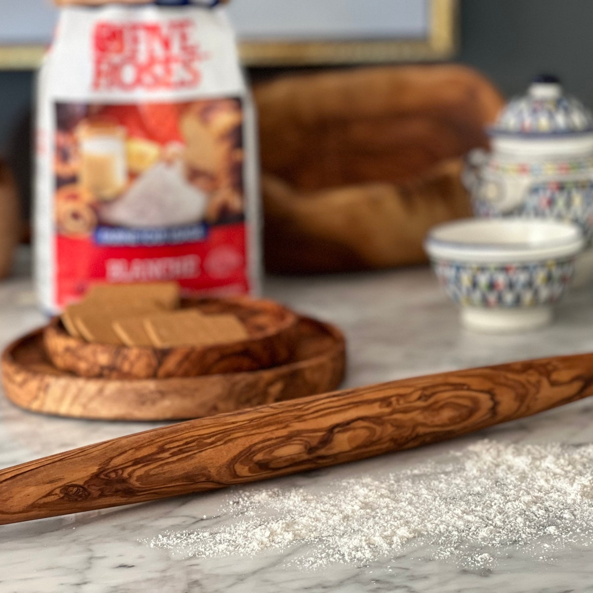 French Rolling Pin | Wooden Rolling Pin | Tapered Rolling Pin | Kitchen and Gourmet | Baking Tool - Etsy