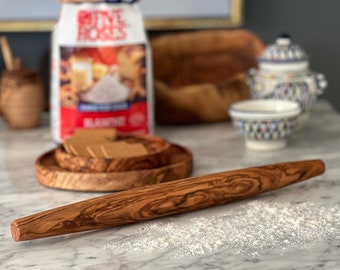 Franse deegroller | houten deegroller | taps toelopende deegroller | keuken en gourmet | bak gereedschap