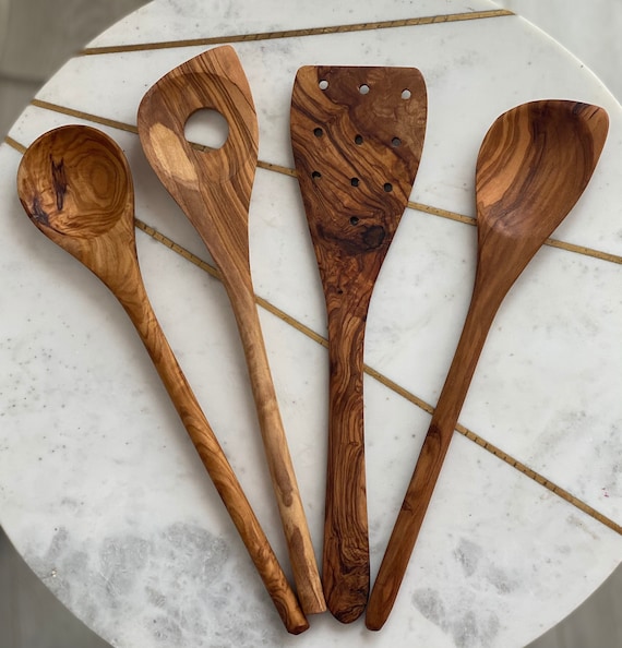 Hölzerne Küchenutensilien - Kochlöffel, Spachtel, personalisierte Holzutensilien, Holz Küchenutensilien, Geschenk