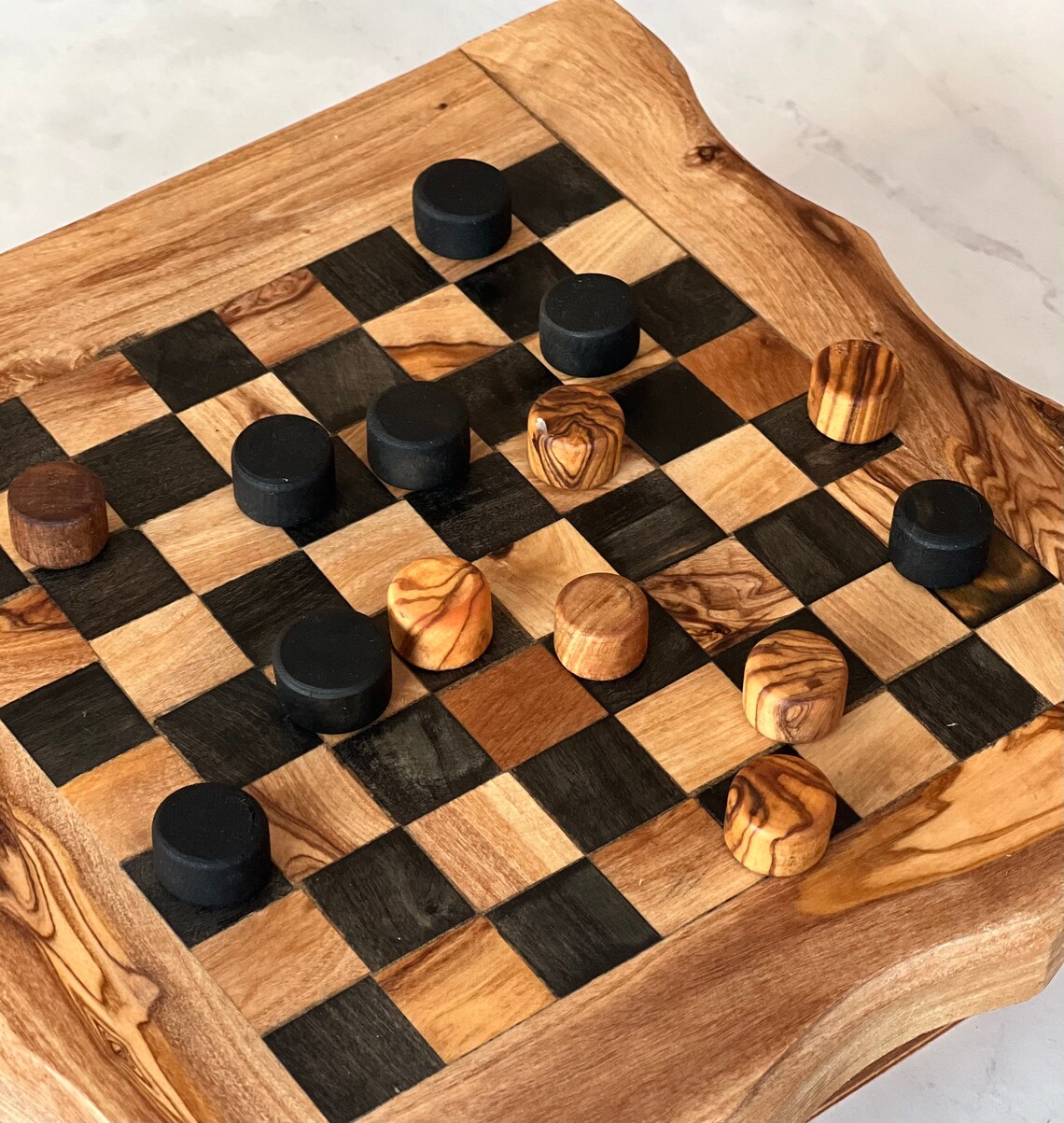 4 in 1 Wooden Board Game Chess Checker Solitaire | Etsy