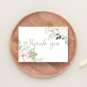Carte de remerciement florale douce, carte de remerciement de fleurs de bouquet, merci pour votre commande, carte de remerciement imprimable, TÉLÉCHARGEMENT INSTANTANÉ, Boho Floral