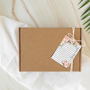 Cartes de remerciement Grazie, carte de remerciement italienne imprimable, Grazie Mille, cartes de remerciement à rayures florales, téléchargeables Merci pour votre achat