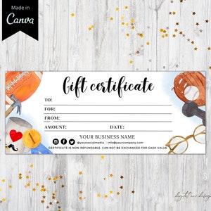 Modelo de certificado de presente para o dia dos pais, cartões de presente DIY, cupom de presente para impressão para papai, avô, presente ideal para ele, melhor pai, pai moderno