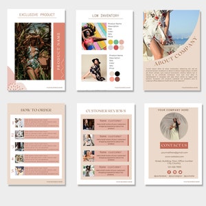 Product Catalog Template, Modern Line Sheet Template, Fashion Catalogue ...