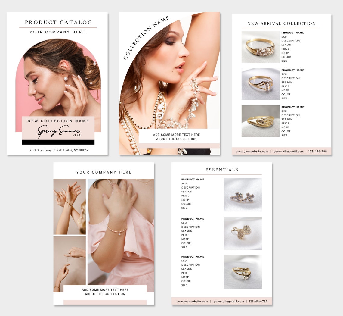 Wholesale Line Sheet, Catalog Template, Line Sheet for Products, Modern