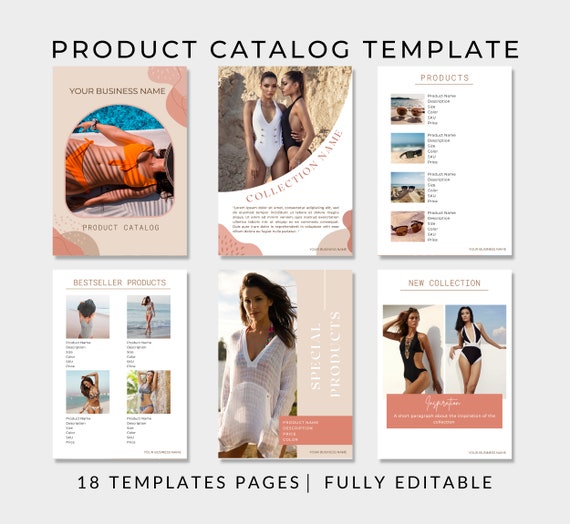 Product Catalog Template, Modern Line Sheet Template, Fashion Catalogue,  Product Line Sheet, Wholesale Line Sheet, Apparel Wholesale Catalog 