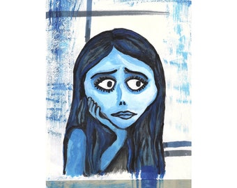 Tim Burton Style Painting Print
