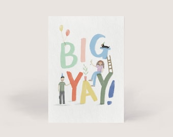 Big Yay Greeting Card | A6