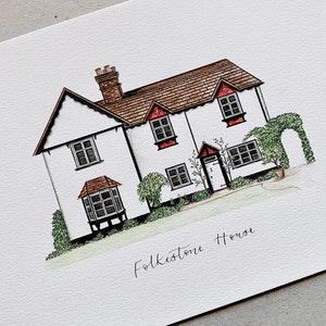 Custom House Portrait Our First Home, Illustrated Home Portrait Bespoke Home Decor Personalised Housewarming Gift image 3