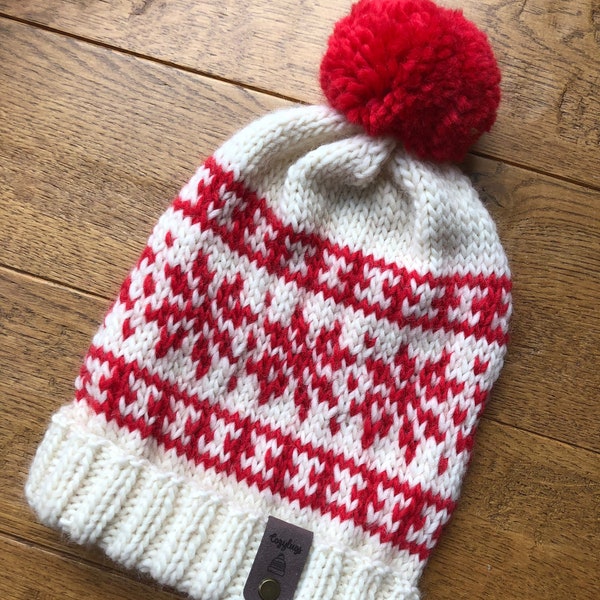 Lochgelly style - Hand knitted in Scotland using 100% luxury West Yorkshire Spinners wool.