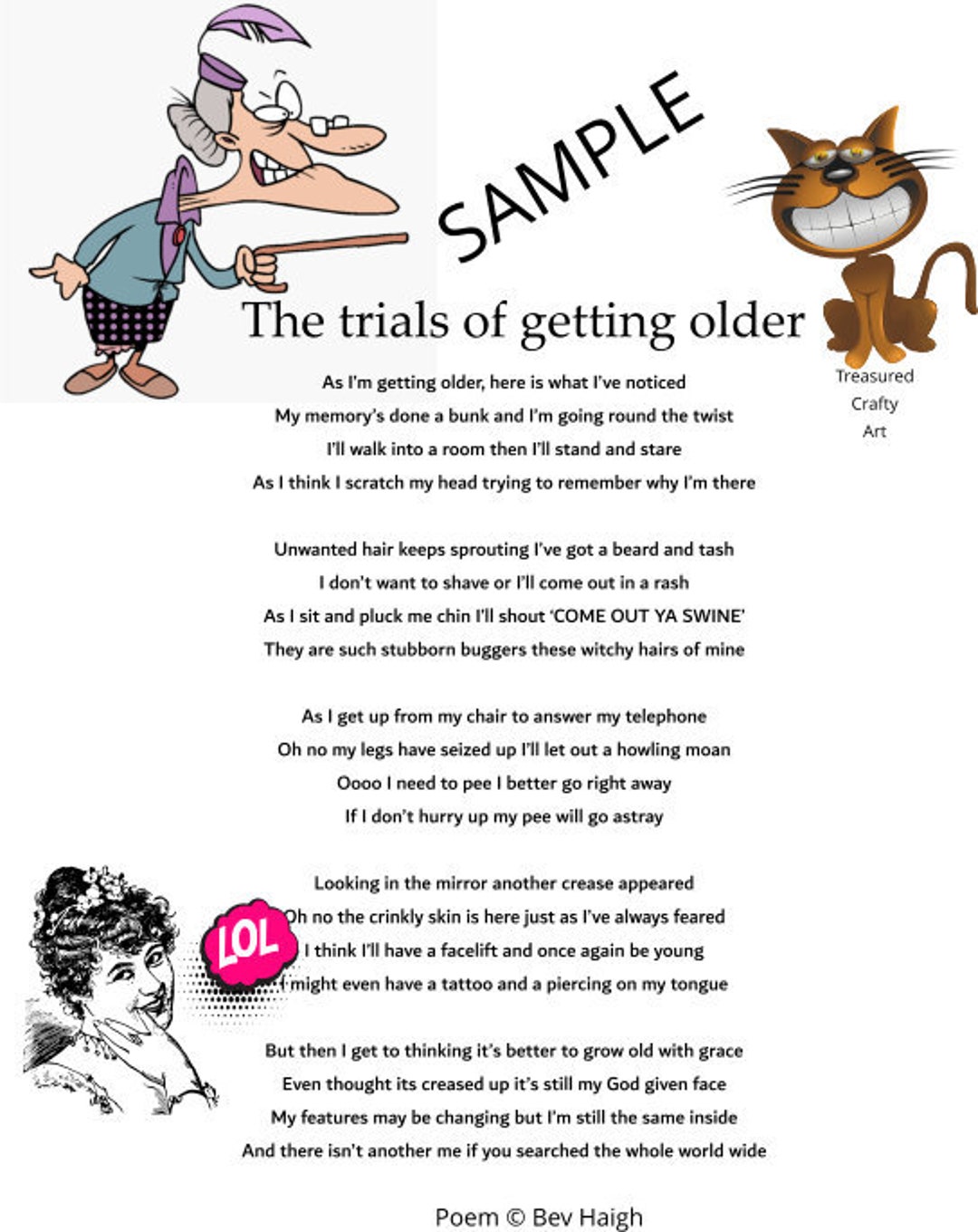 Humorous Poem Funny Poem Getting Older Poem - Etsy UK Humorous Poem Funny Poem Getting Older Poem - Etsy UK