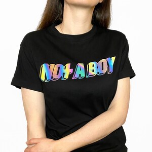Not A Boy Reflective Women&#39;s Moto T-Shirt
