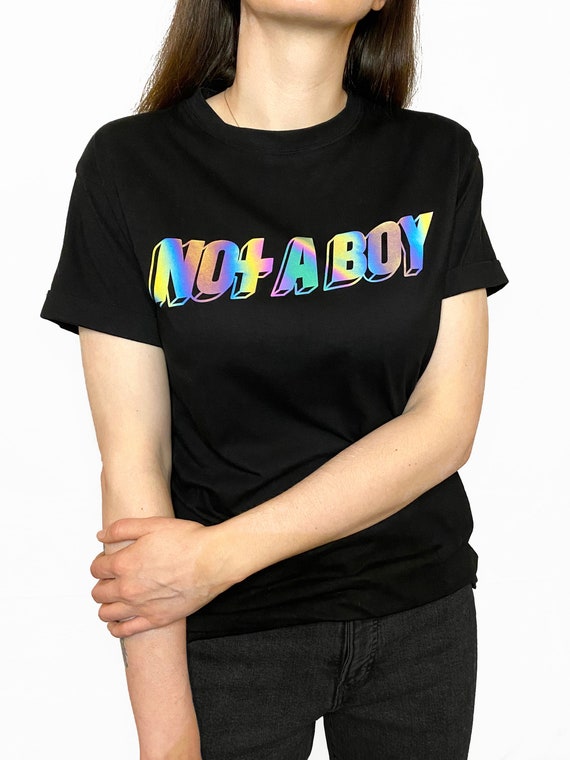 Not A Boy Reflective Women's Moto T-Shirt