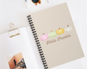 Fall Journal, Fall Notebook, Pumpkin Journal, Pumpkin Notebook, Punkin Journal Notebook, Halloween Notebook Journal