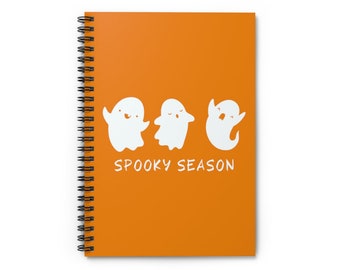 Halloween Notebook, Halloween Journal, Spooky Notebook Journal, Ghost Journal