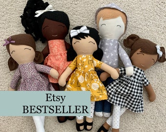 Muñeca de tela personalizada, Muñeca única, Crea tu propia muñeca, Diseña tu propia muñeca, Muñeca de tela, Muñeco niño, Muñeca de trapo moderna, Muñeca birracial