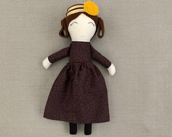 Handmade Ada Lovelace Cloth Doll, Mathematician Scientist, Women in STEM