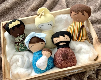 Nativity Set, Plush Nativity, Soft Nativity, Child’s Nativity, Play Nativity, Kid friendly Nativity, Mary Joesph Jesus, Baby’s First