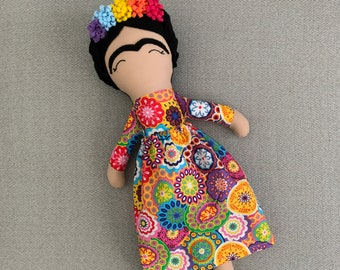 Frida Kahlo Doll, Mexican Doll, Artist Doll, Girl Power Doll