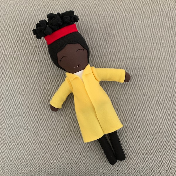 Amanda Gorman Doll, Girl Power Doll, Inspirational Women, Black Doll, Brown Skin Doll, Melanin Doll, Poet Doll, Writer Doll, Author Doll