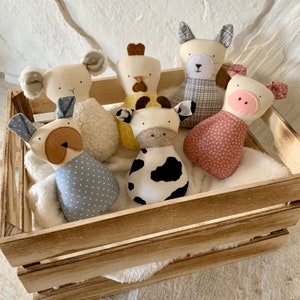 Farm Barnyard Nursery Stuffed Animals, Nursery Decor, Nursery Decorations, Cloth Farm Animals, Barnyard Toys image 1