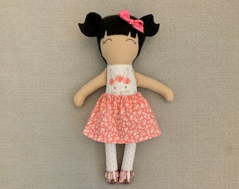 Cloth Doll, Fabric Doll, Modern Rag Doll, Soft Doll