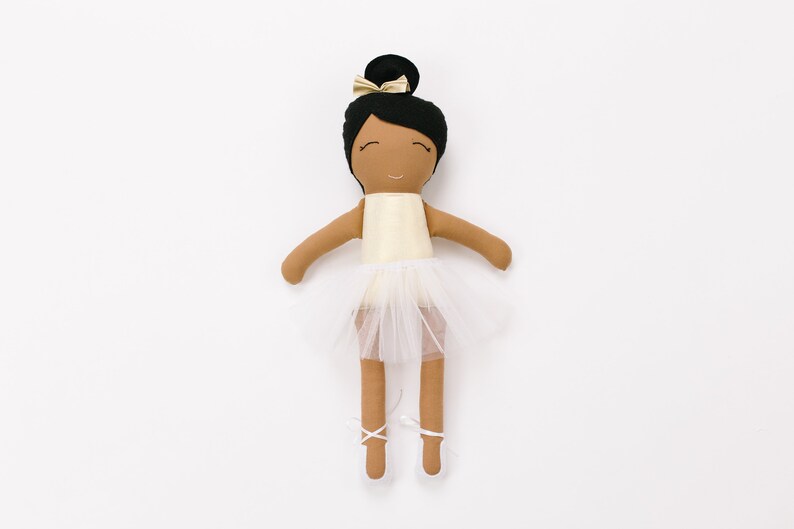 Misty Copeland Doll, Black Ballerina, Girl Power Doll, Inspirational Women, Feminist Doll, Brown Skin Doll, Cloth Doll, Fabric Doll image 6