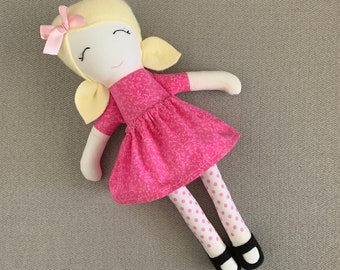 Cloth Doll, Fabric Doll, Modern Rag Doll, Soft Doll