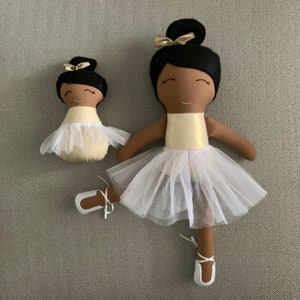 Misty Copeland Doll, Black Ballerina, Girl Power Doll, Inspirational Women, Feminist Doll, Brown Skin Doll, Cloth Doll, Fabric Doll image 5