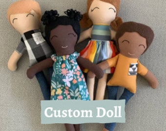 Brown Skinned Doll, Mixed Race Doll, POC Doll, Darn Skinned Doll, Black Doll, Custom Cloth Doll, OOAK Doll, Make You Own Doll, Biracial Doll