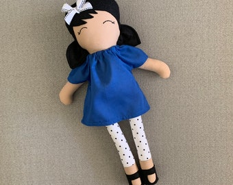 Cloth Doll, Fabric Doll, Modern Rag Doll, Soft Doll