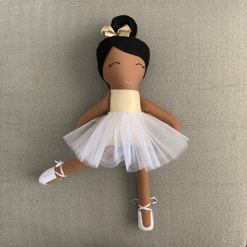 Misty Copeland Doll, Black Ballerina, Girl Power Doll, Inspirational Women, Feminist Doll, Brown Skin Doll, Cloth Doll, Fabric Doll image 3