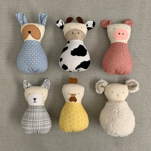 Farm Barnyard Nursery Stuffed Animals, Nursery Decor, Nursery Decorations, Cloth Farm Animals, Barnyard Toys image 3