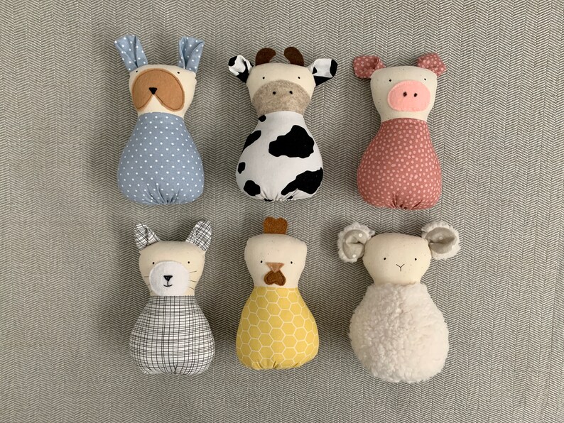 Farm Barnyard Nursery Stuffed Animals, Nursery Decor, Nursery Decorations, Cloth Farm Animals, Barnyard Toys image 3